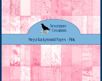 Mega Collection DIGITAL Background Pages - Pink