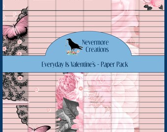 Everyday Is Valentine's DIGITAL Paper Pack