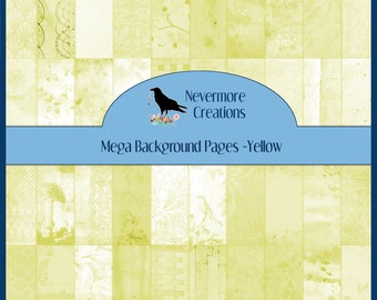 Mega Collection DIGITAL Background Pages - Yellow