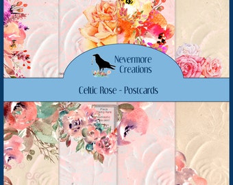 Celtic Rose DIGITAL Postcards