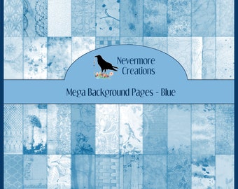 Mega Collection DIGITAL Background Pages - Blue