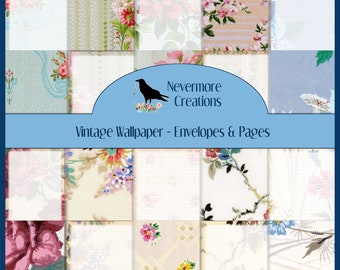 Vintage Wallpaper DIGITAL Envelopes & Paper