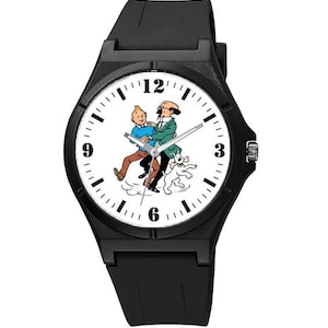 Tintin's Adventures watch, vintage, collection, comic, Hergé, gift with photo, original gift, gift idea