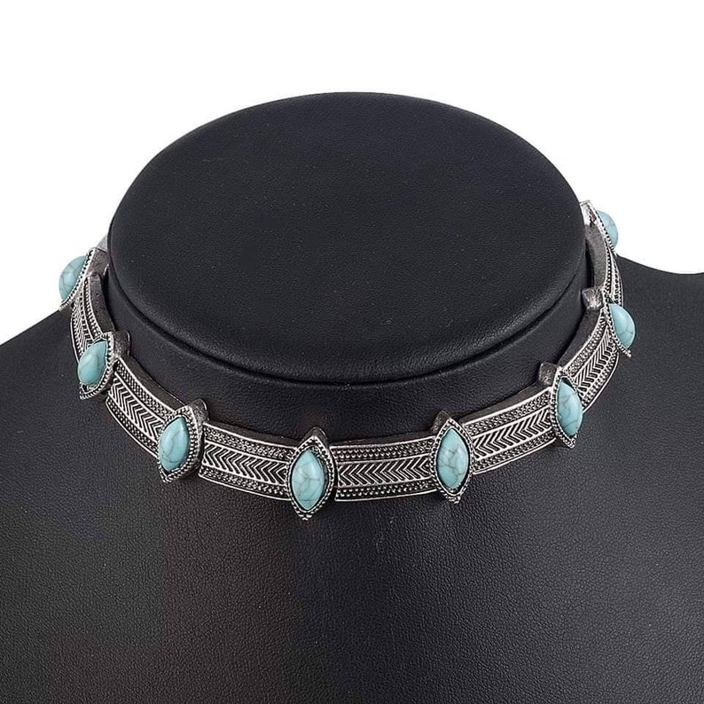 Hippie terquiose choker