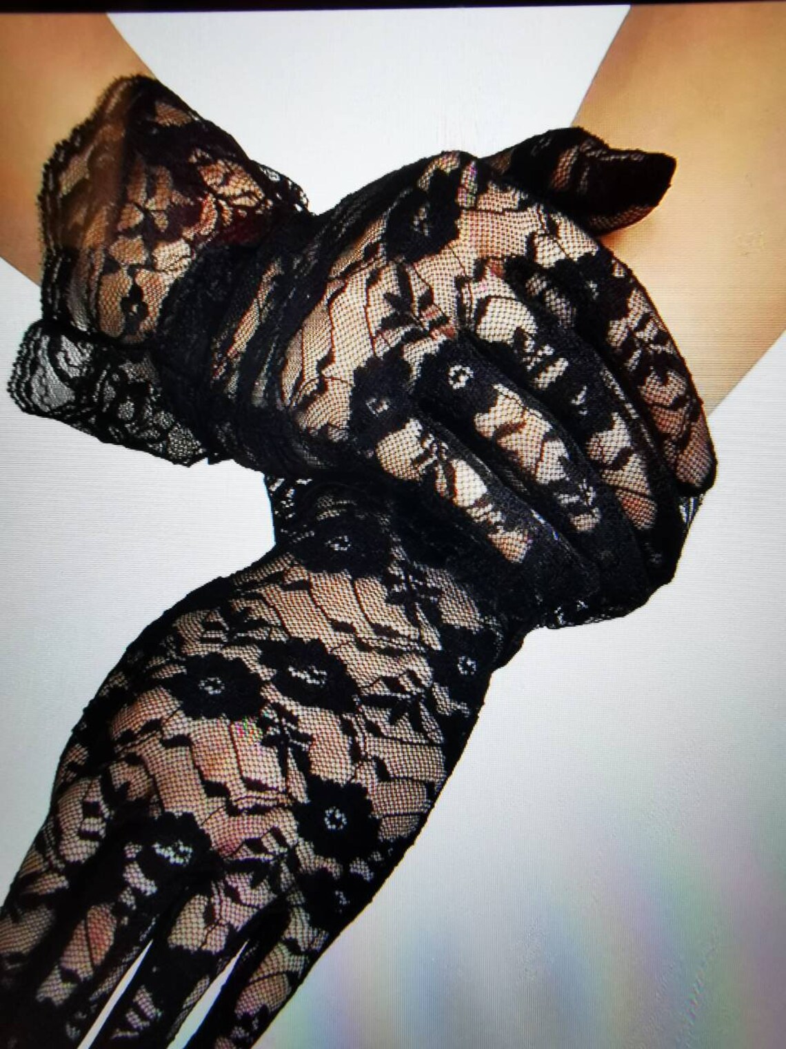 Woman's gothic mesh sexy lace gloves Etsy