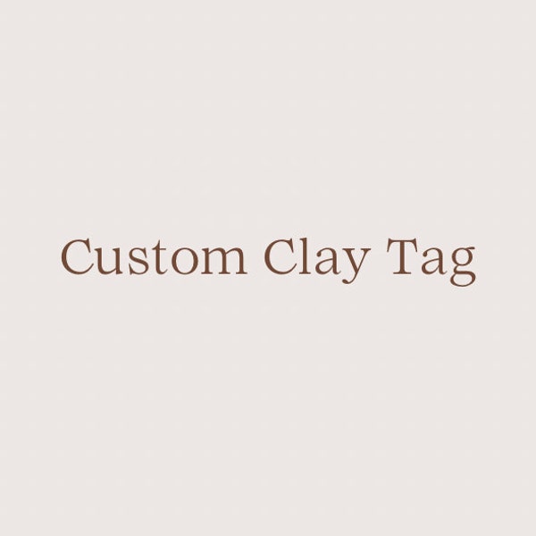 Custom Clay Pet Tag