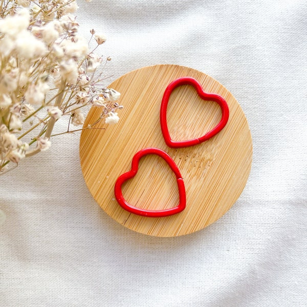 Red Heart Split Ring - Add On