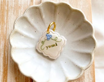Vintage Blueberry Pet ID Tag - spring, berries, antique