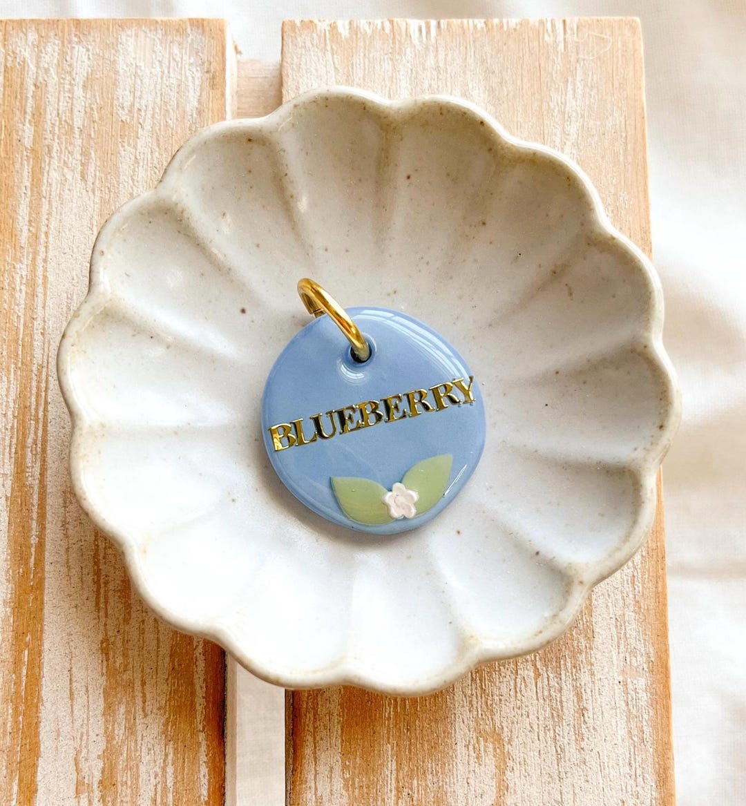Raspberry Dog Tag Blueberry Pet ID Tag - Spring, Berries, Dog Tag - Etsy