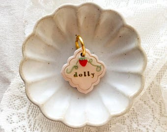 Vintage Strawberry Pet ID Tag - antique, fruit, dog tag