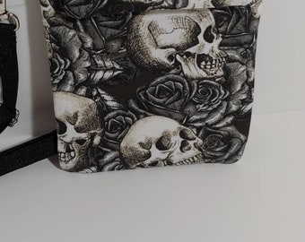 Designer Tattoo Totenkopf Skull Mini Tasche Handtasche Bag Rocker Gothik Biker 
