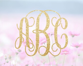 Interlocking Vine Monogram SVG, Alphabet Letters SVG, Monogram Font, SVG Cutting Fonts, Svg File, Svg files for silhouette