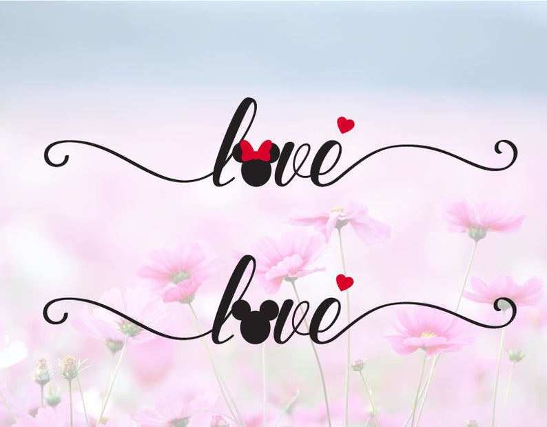 Disney Love Svg Disney Svg Valentine Svg Love Wording Svg | Etsy Denmark