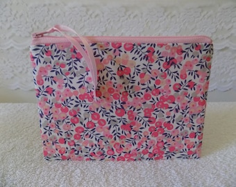 Liberty Fabric Storage Pouch, Small Make Up Bag, Floral Make Up Bag, Cosmetic Purse, Lined Zipper Pouch, Cotton Tana Lawn, Liberty of London