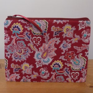 Floral Print Make Up Bag Case, Floral Cosmetics Purse, Cotton Zipper Pouch, Fabric Storage Pouch, Three Sizes Available, Ladies&#39; Gift
