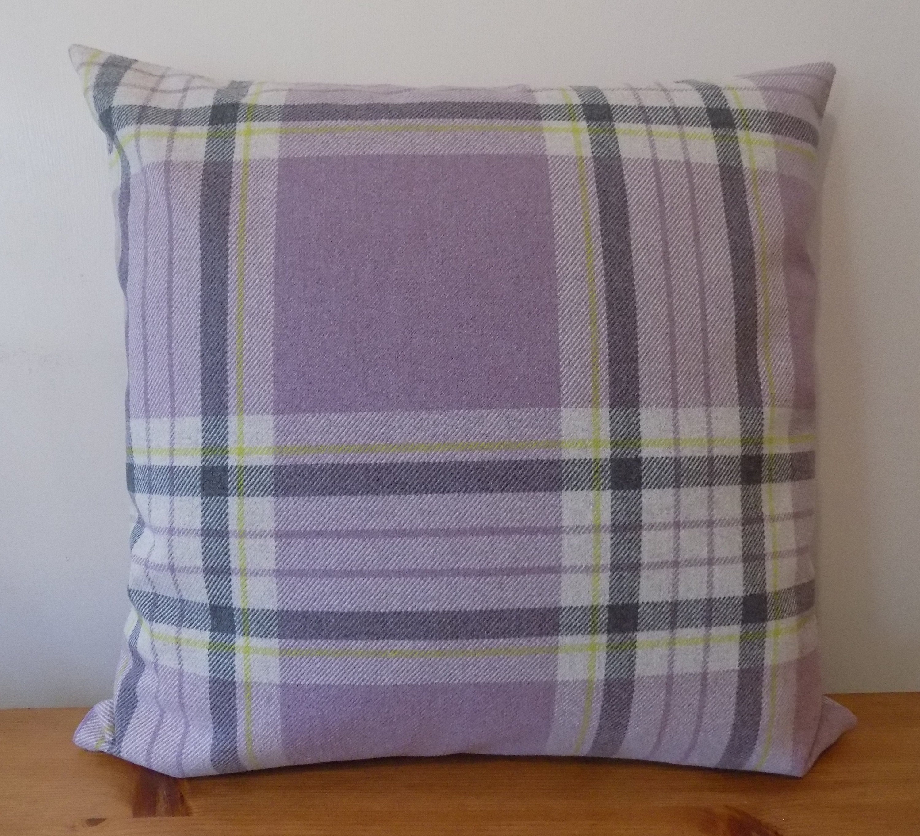 Buy Glenmore Tartan Cushion Cover UK Heather Plaid Throw Pillow Mauve Check Pillow Case Sham Purple wool Effect Cotton Fabric 16 18 Zip Online in India Etsy