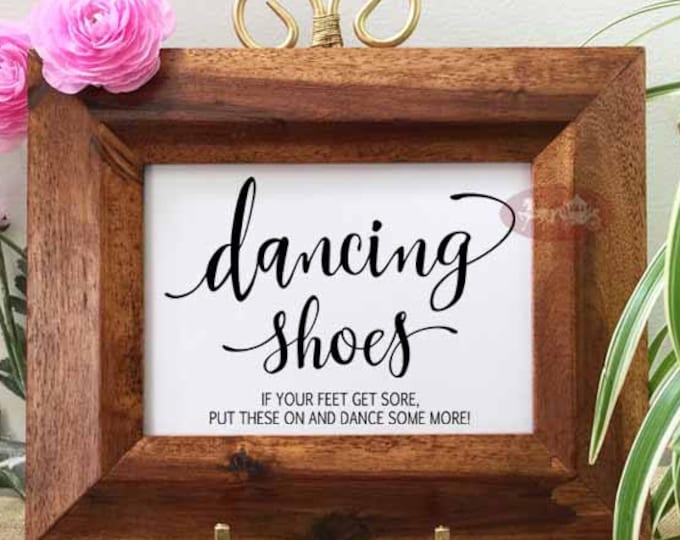 Wedding Dancing Shoes Sign, Danceing Shoes sign, Wedding Signs, Wedding Day Signs, Wedding Reception Sign, Wedding Props - GLADPaper