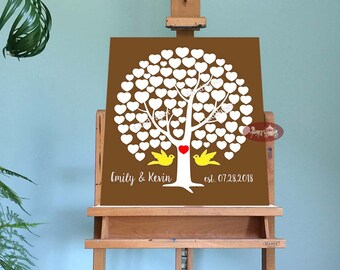 Wedding Guest Book Alternative, Wedding Tree Guest Book, Rustic Guest Book, Wedding Guestbook Alternative, Personalized Guest Book Canvas