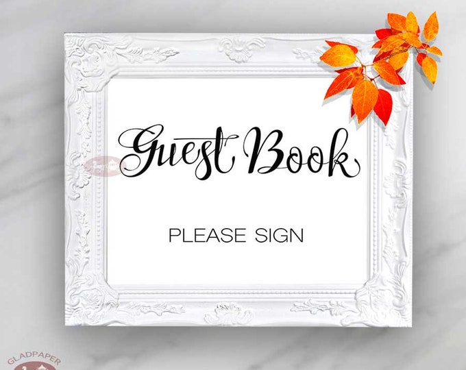Wedding guestbook sign sign, guestbook sign for wedding reception decoration, hand lettered guestbok sign, SX-025