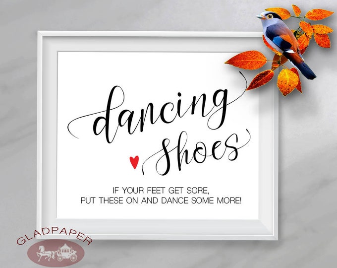 Dancing Shoes Sign, Wedding Flip Flops Sign, Dancing Feet Wedding Sign, Flip Flops Sign, Wedding Dance Floor Sign, Dancing Feet, AX-009