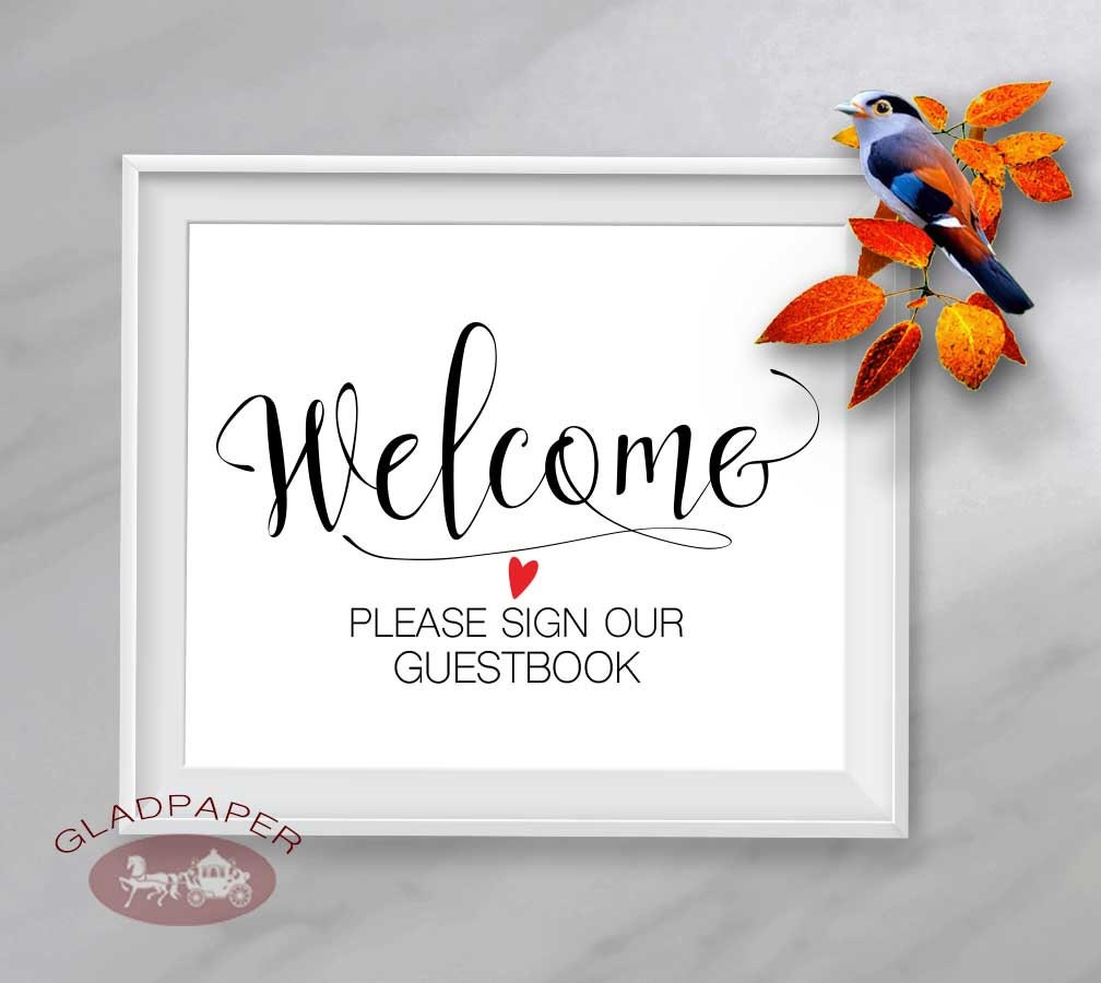 Wedding Welcome Guestbook Sign Wedding Guestbook Sign Wedding