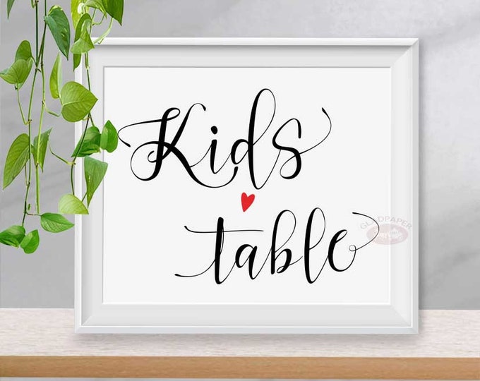 Kids Table Sign, Kids Table Wedding, Kids Table Seat, Wedding Kids Table, Kids Table, Kids Only Sign, Wedding Decor, AX-64