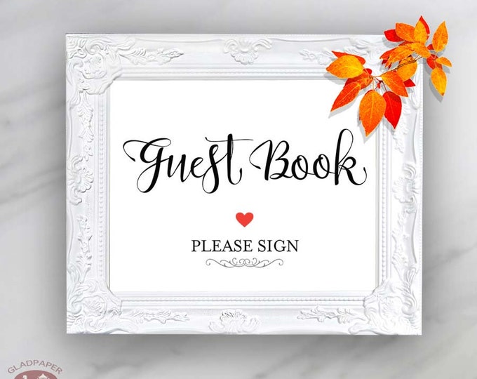 Guestbook please sign Wedding guestbook Sign Guestbook sign for wedding Calligraphy guestbok sign Wedding reception Wedding decor, SX-022