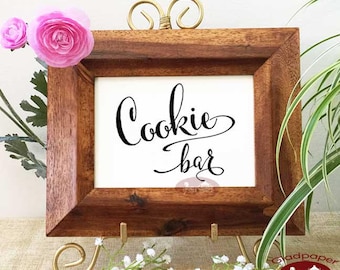 Cookie Bar Sign, Wedding Cookie bar sign, Calligraphy Wedding signs, Wedding reception signs, Wedding decor, Dessert table sign, Wedding