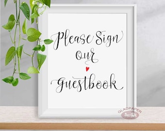 Guestbook Sign, Please Sign Our Guestbook sign, Wedding Guestbook sign, Funny Wedding Signs, AX-056