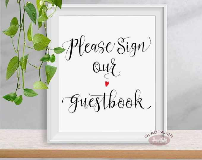 Guestbook Sign, Please Sign Our Guestbook sign, Wedding Guestbook sign, Funny Wedding Signs, AX-056