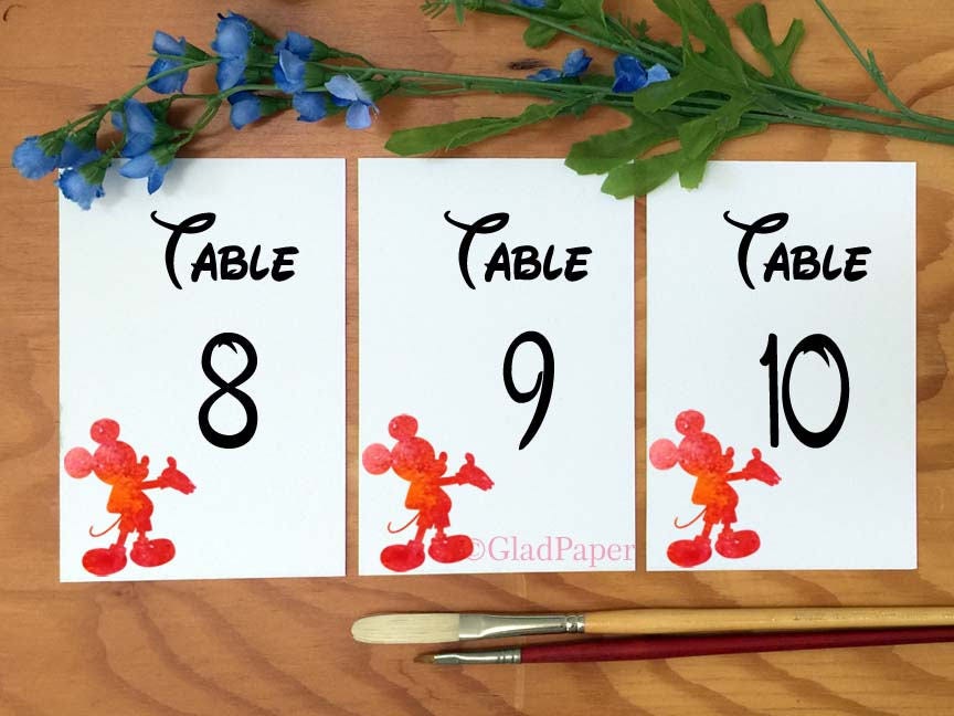 Wedding Table Numbers Disney Table Numbers Disney Wedding Table