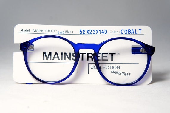 MS150-BL Round Blue Crystal Vintage Eyeglasses, N… - image 4