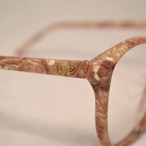 DC6734-B Vintage Brown Marbled 1980's Eyeglass Frames, New Old Stock, Diane De Carlo