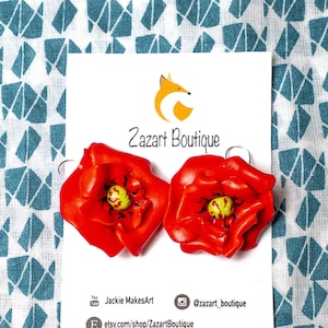 Flower earrings / Polymer clay / Summer
