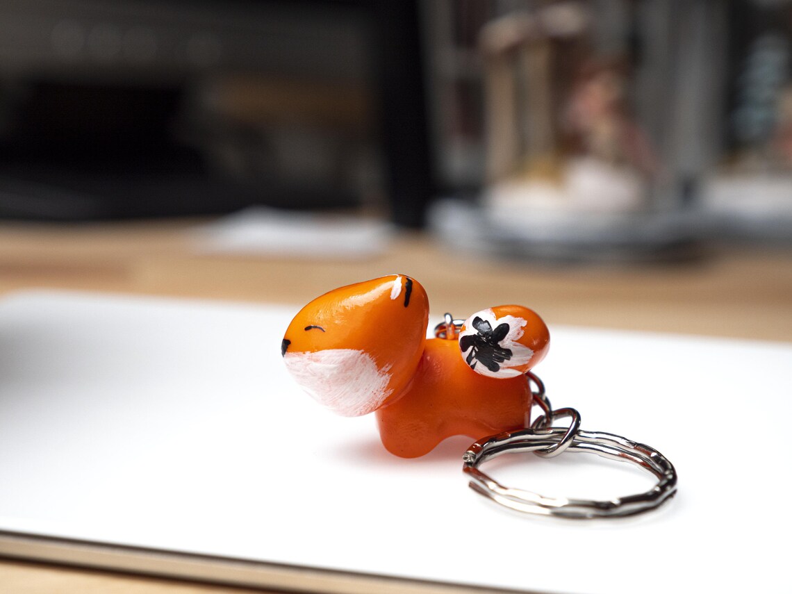 Fox Keychain Fimo Polymer Clay - Etsy