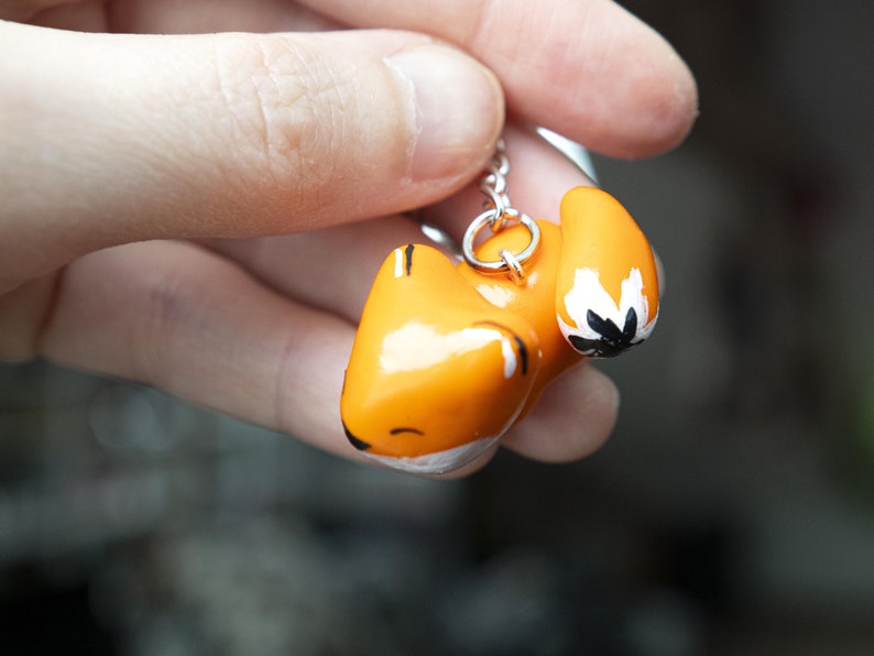 Fox Keychain Fimo Polymer Clay Etsy