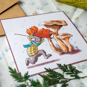 Illustration "L'ours sous la pluie"