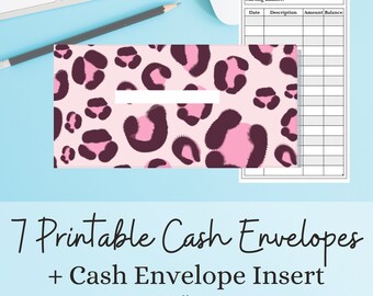 Pink Cash Envelope System, Printable Cash Envelope Inserts, Budgeting Envelopes, Money Envelope System, DIY Budget Wallet Dividers, Cute