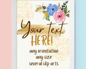 Personalized Printable What Will Baby Bee Gender Reveal Sign Yard Sign Your Text Here Create Your Own Unique Design Yellow Gold Honey Hive