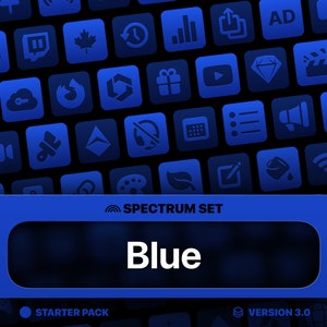 Spectrum, Blue // Stream Deck Icon Pack for Stream Deck Product Line ...