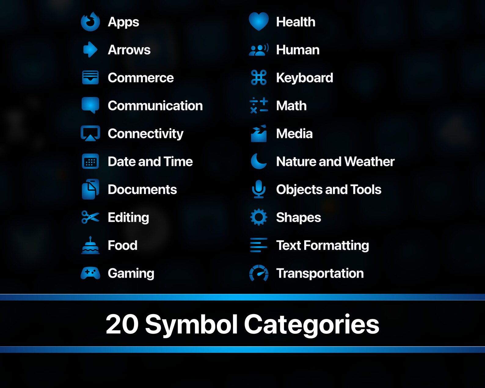 Blue 2 Stream Deck Icon Pack, PNG - Etsy