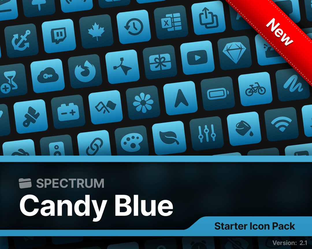 5000 Stream Deck Icons, Spectrum // Starter // CANDY BLUE For: Stream ...