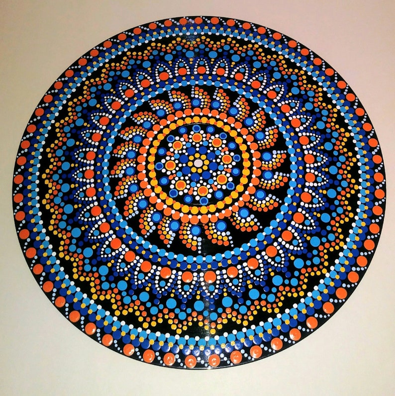 12 Vinyl Record Mandala different Design and Color Options Etsy