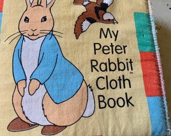 Cloth Peter Rabbit Book, Child’s Soft Book, Dated 1994, Easter Gift, Washable, Pre-owned, Good Condition