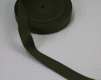 Gurtband Baumwolle 30 mm oliv