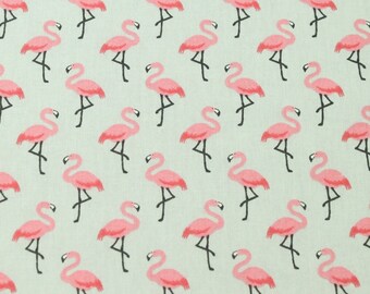weiß Kinderstoff Urban Zoologie Flamingos Baumwollstoff Robert Kaufman