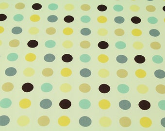 Decorative fabric printed pastel yellow dots pocket fabric