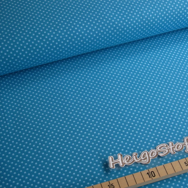 Jersey  "Dots" türkis/weiß ökotex von Stenzo