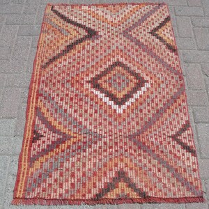 Doormat rug - Vintage Area Kilim rug - boho rug - 2.10 x 4.4 ft -kelim teppich - rug for livingroom - tapi - rug - rug runner