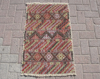 Handmade doormat Small area Rug, rugs for living room, 2 x 3 ft, area kilim rugs, carpet rug, bohemian rug